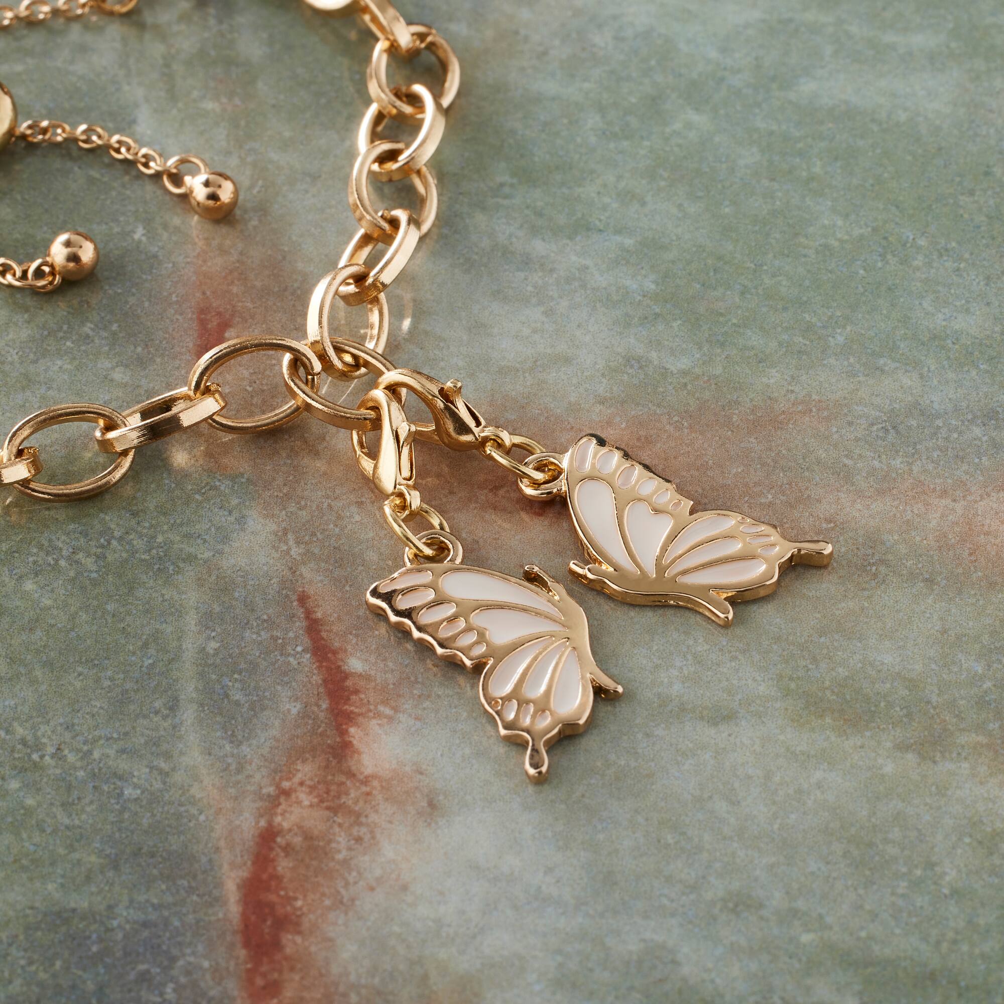 12 Packs: 2 ct. (24 total) Gold Butterfly Charms by Bead Landing™